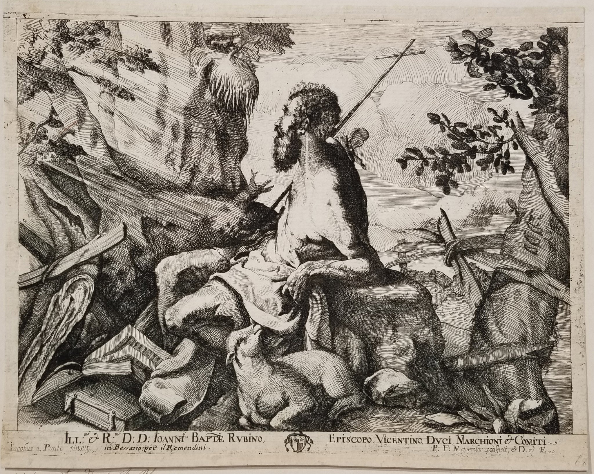 Saint Jean-Baptiste dans le désert.  Entre 1680 et 1700.