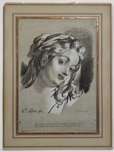 Charger l&#39;image dans la galerie, [Tête de femme, coiffée d&#39;un voile] . 1767.
