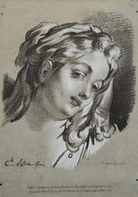 Charger l&#39;image dans la galerie, [Tête de femme, coiffée d&#39;un voile] . 1767.
