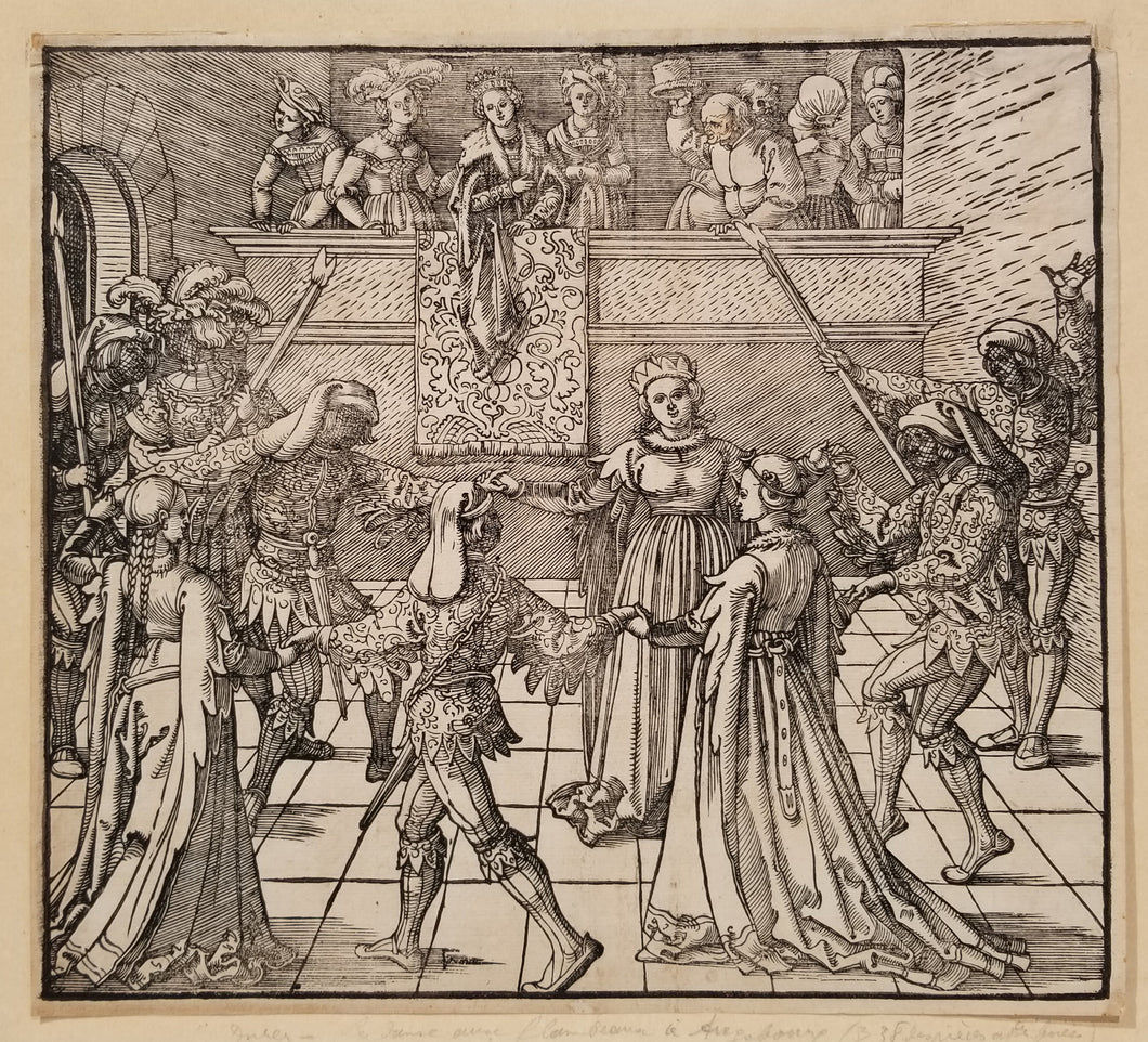 La Danse aux flambeaux d'Augsbourg, ou la Mascarade. Vers 1516.