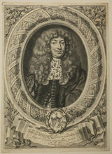 Charger l&#39;image dans la galerie, Portrait de Christopher Carl Woelcker, dans un ovale en feuille de chêne. c.1680.
