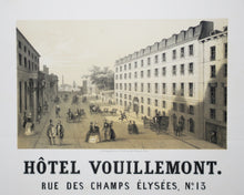 Charger l&#39;image dans la galerie, Hôtel Vouillemont. Rue des Champs Elysées, n°13 - Place de la Concorde, Paris.  Avant 1865.
