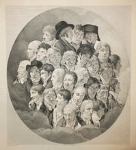 Charger l&#39;image dans la galerie, Réunion d&#39;artistes (dans l&#39;Atelier d&#39;Isabey), dédiée aux Amateurs des Arts. Tirée du Cabinet de Monsieur Bouillier.  1805.
