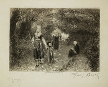 Charger l&#39;image dans la galerie, [Personnages dans un sous-bois].  1893.
