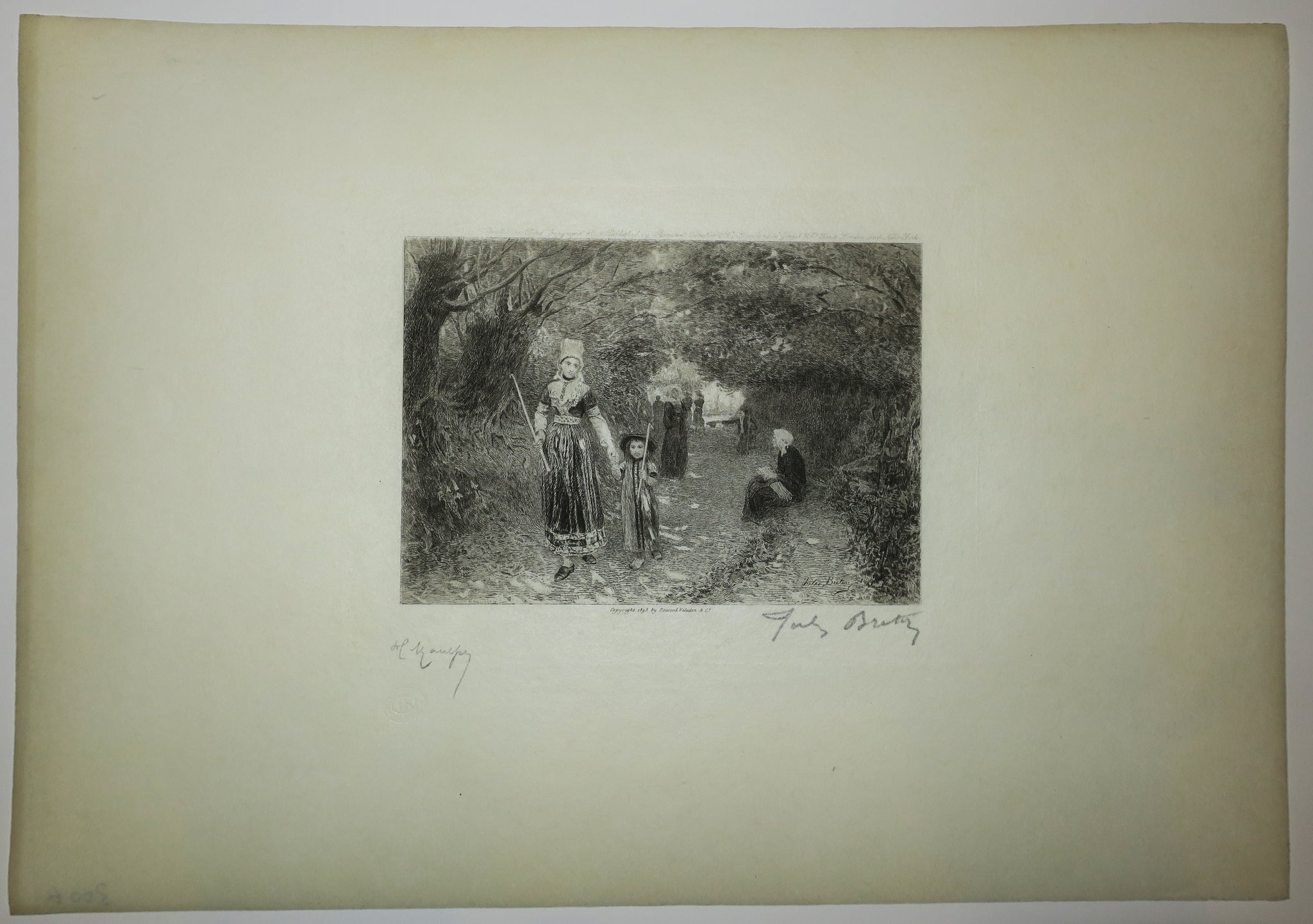 [Personnages dans un sous-bois].  1893.