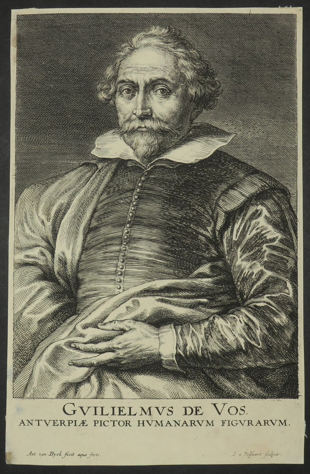 Portrait de Guillaume de Vos, peintre d'histoire et portraitiste à Anvers au XVIème siècle.