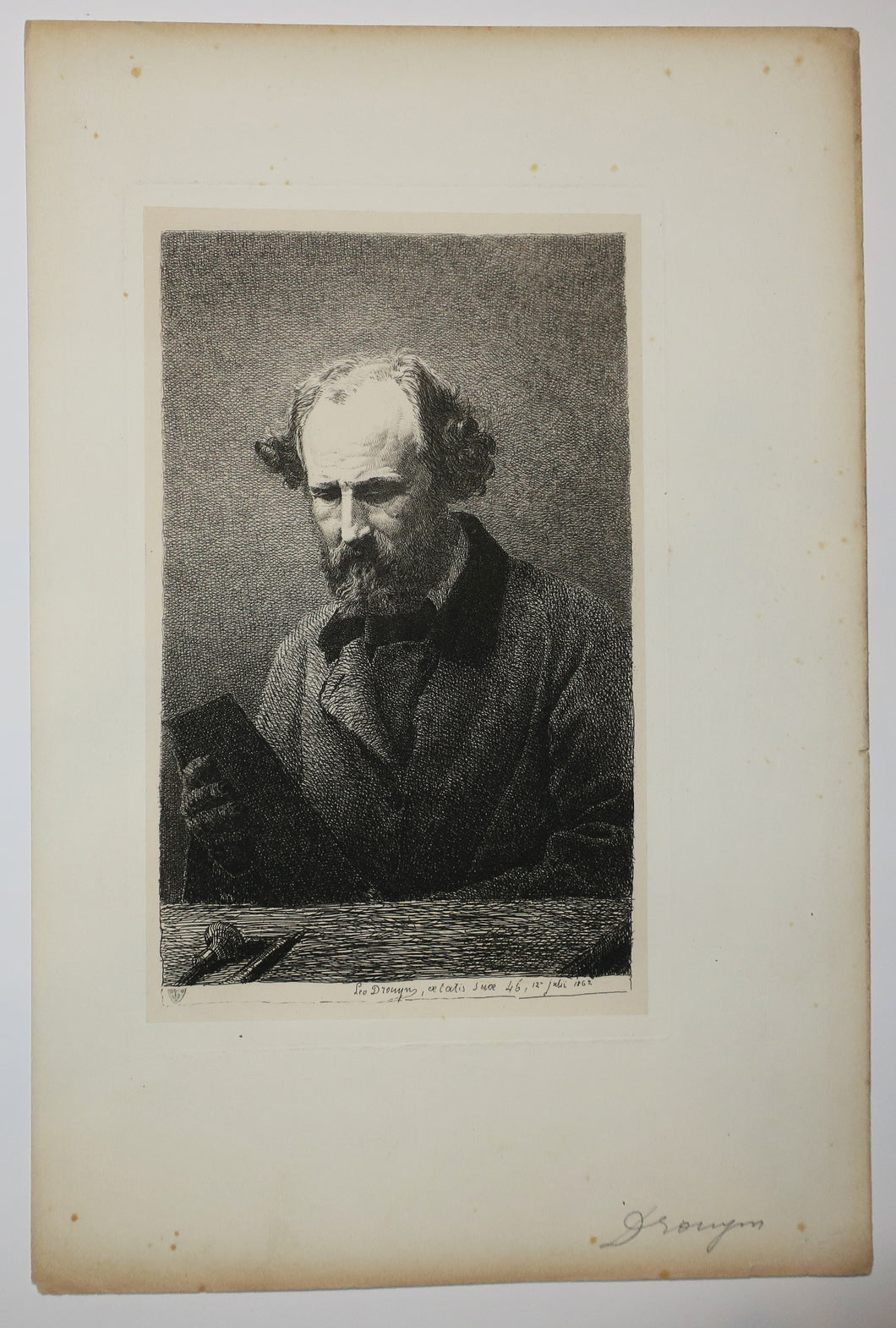 Autoportrait de l'artiste à 46 ans.  1862.