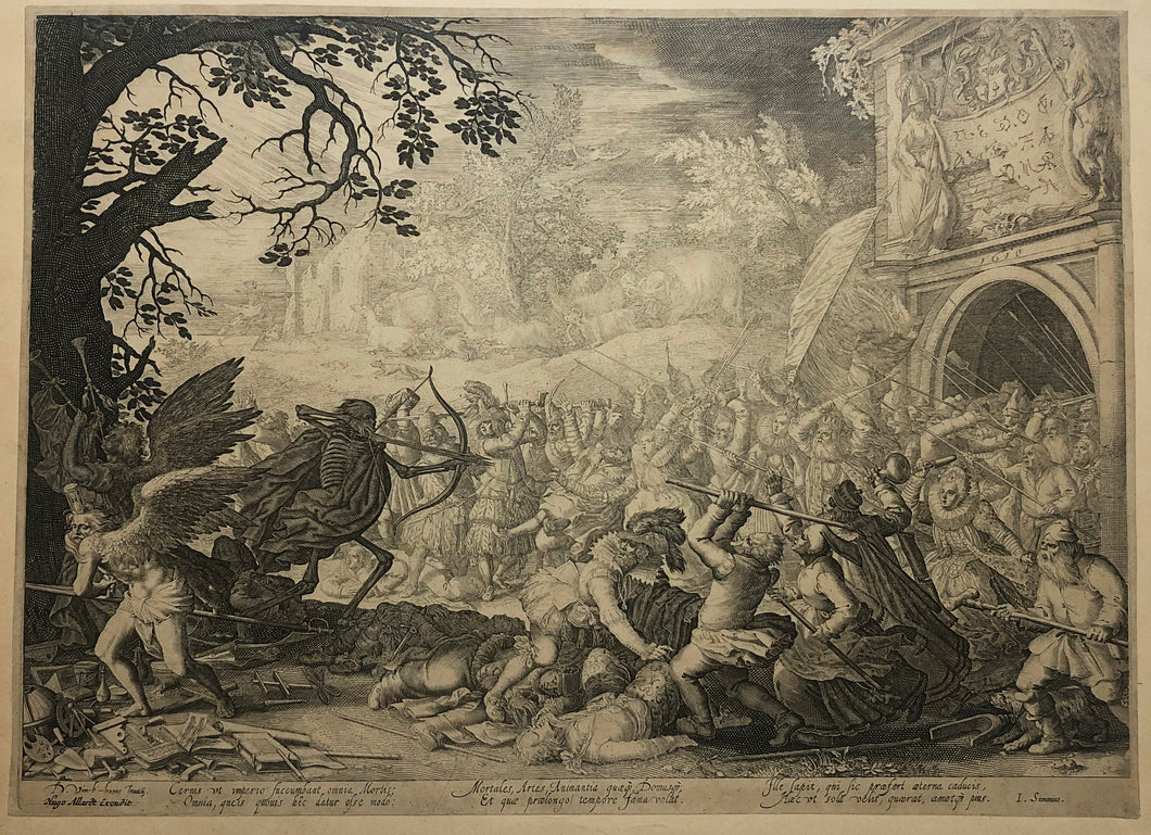 La lutte des hommes et des animaux contre la Mort et le Temps.  1610.