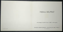 Charger l&#39;image dans la galerie, Carton d&#39;invitation au vernissage de l&#39;exposition du Jeudi 9 avril 1987 à la Galerie Adrien Maeght, 42-46 rue du Bac, Paris 7ème.
