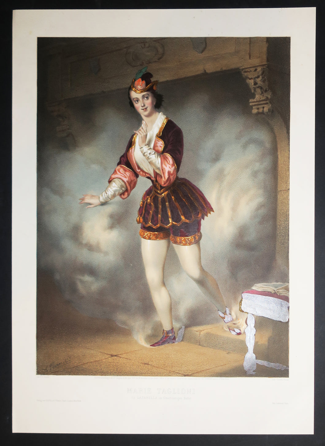 Marie Taglioni (Als Satanella im Gleichnamigen Ballet). Portrait de Marie-Paul Taglioni.  1852.