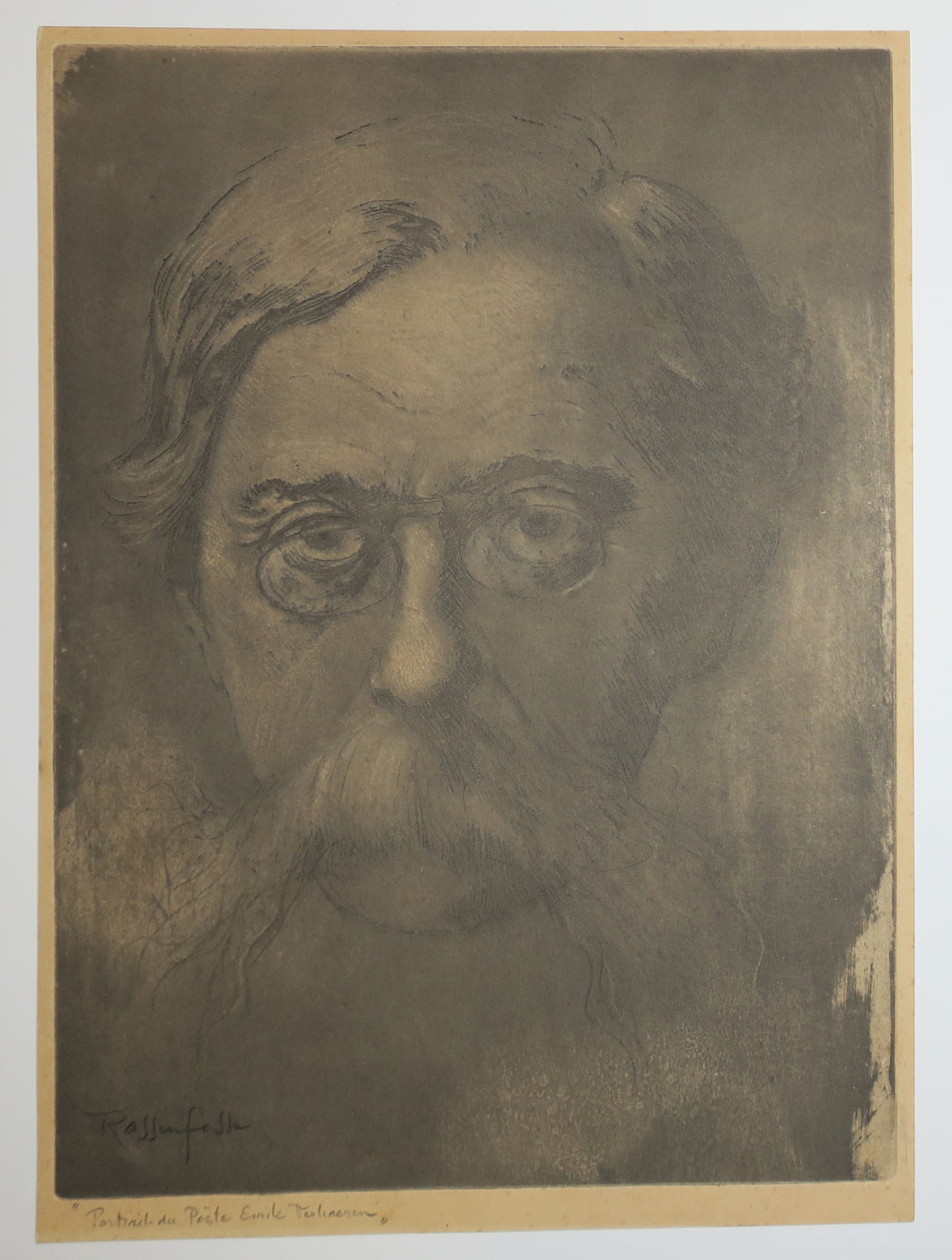 Portrait d'Emile Verhaeren (Belgique 1855†Rouen 1916).