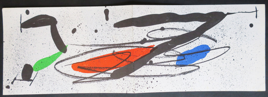 Carton d'invitation au vernissage de l'exposition du mardi 10 avril 1973 à la Galerie Maeght. Miro Sobreiteixms.