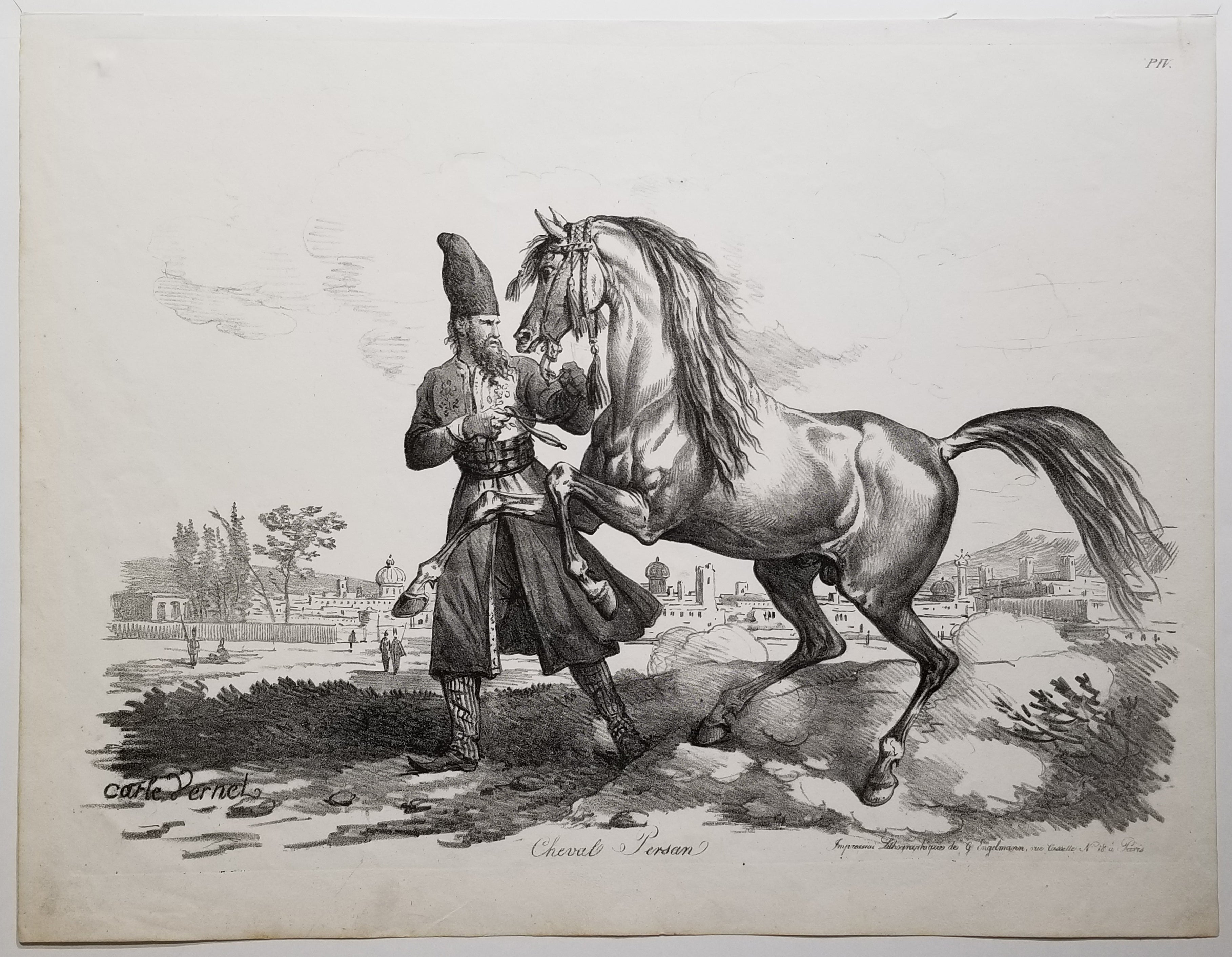 Estampe Originale 1890 – Vainqueur Exposition Cheval – Beaux-Arts