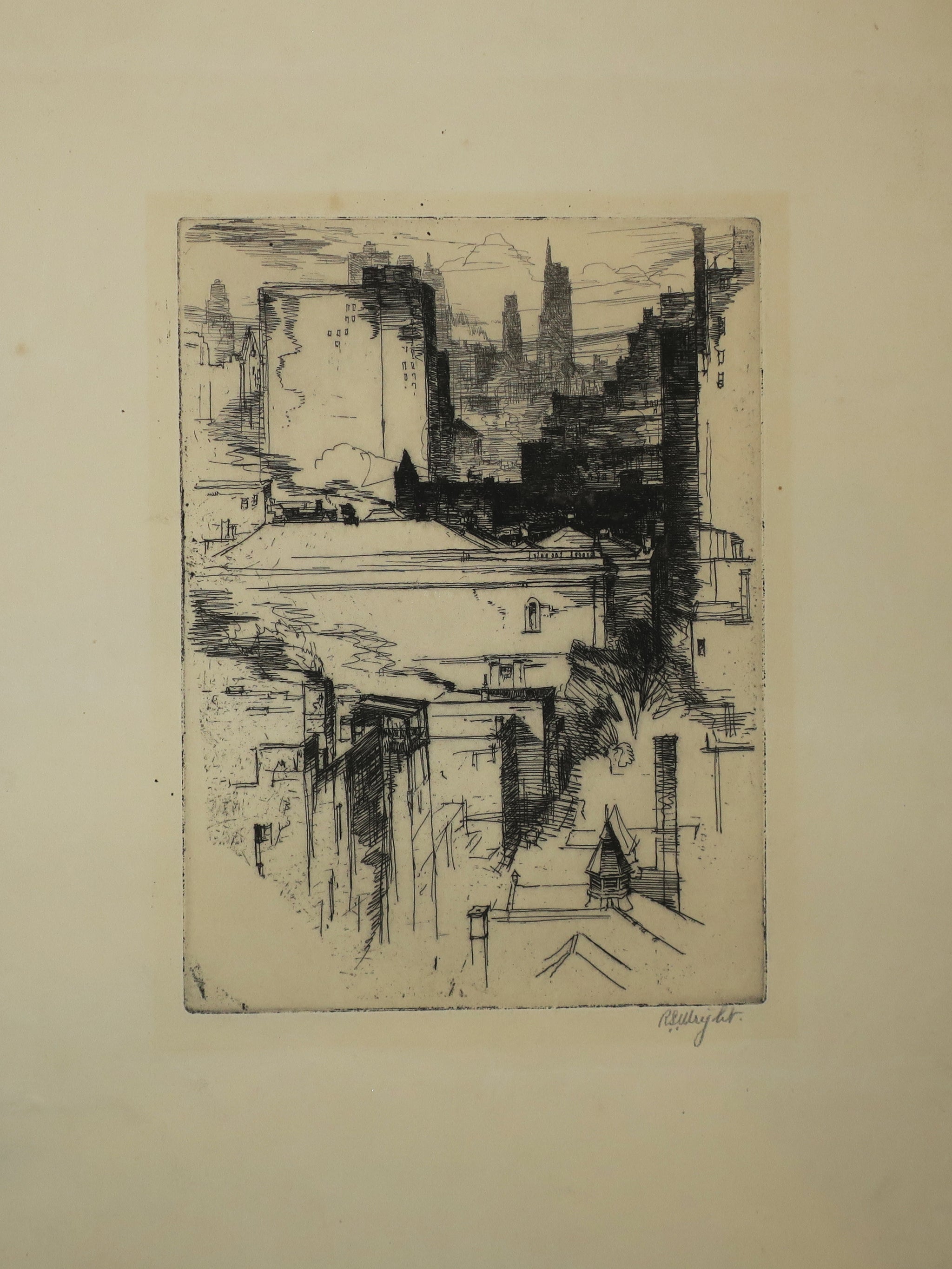 [Vue de ville depuis les toits].