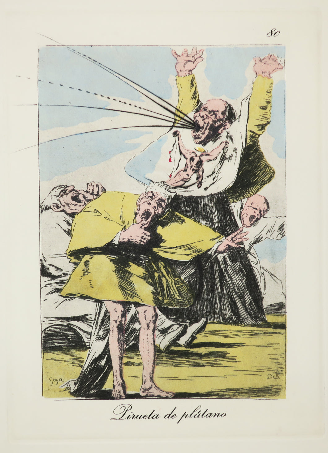Pirueta de platano. Les Caprices de Goya de Dali.  1977.