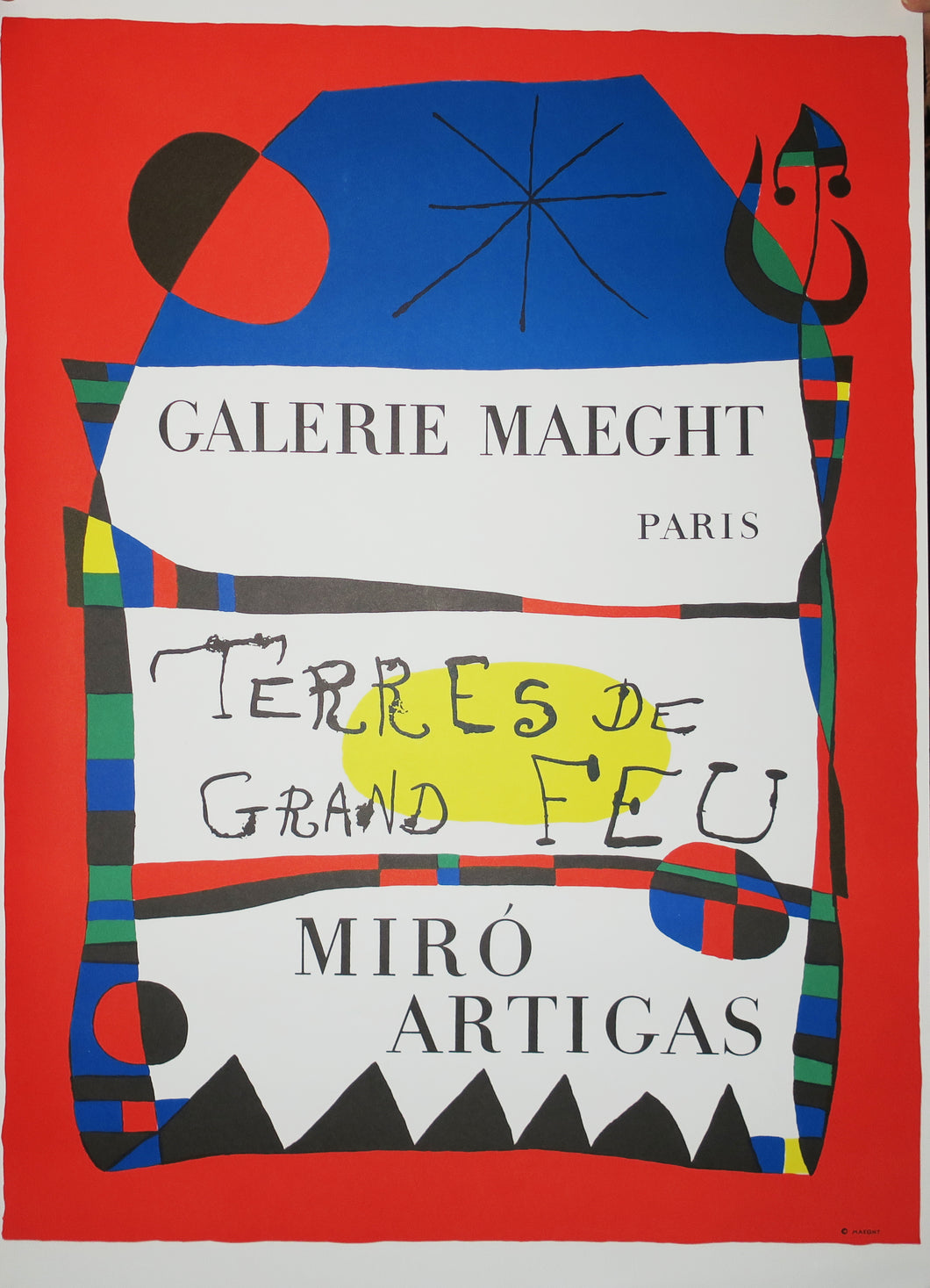 Galerie Maeght, Paris. Terres de grand Feu. Miro artigas.  1956.