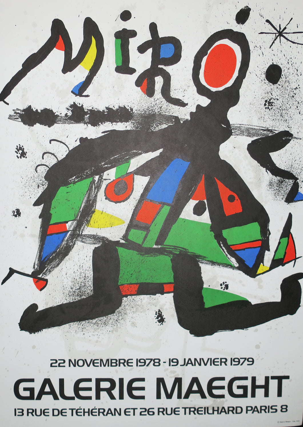 Affiche d'Exposition pour la Galerie Maeght, 13 rue de Téhéran et 26 rue Treilhard à Paris, du 22 novembre 1978 au 19 janvier 1979.