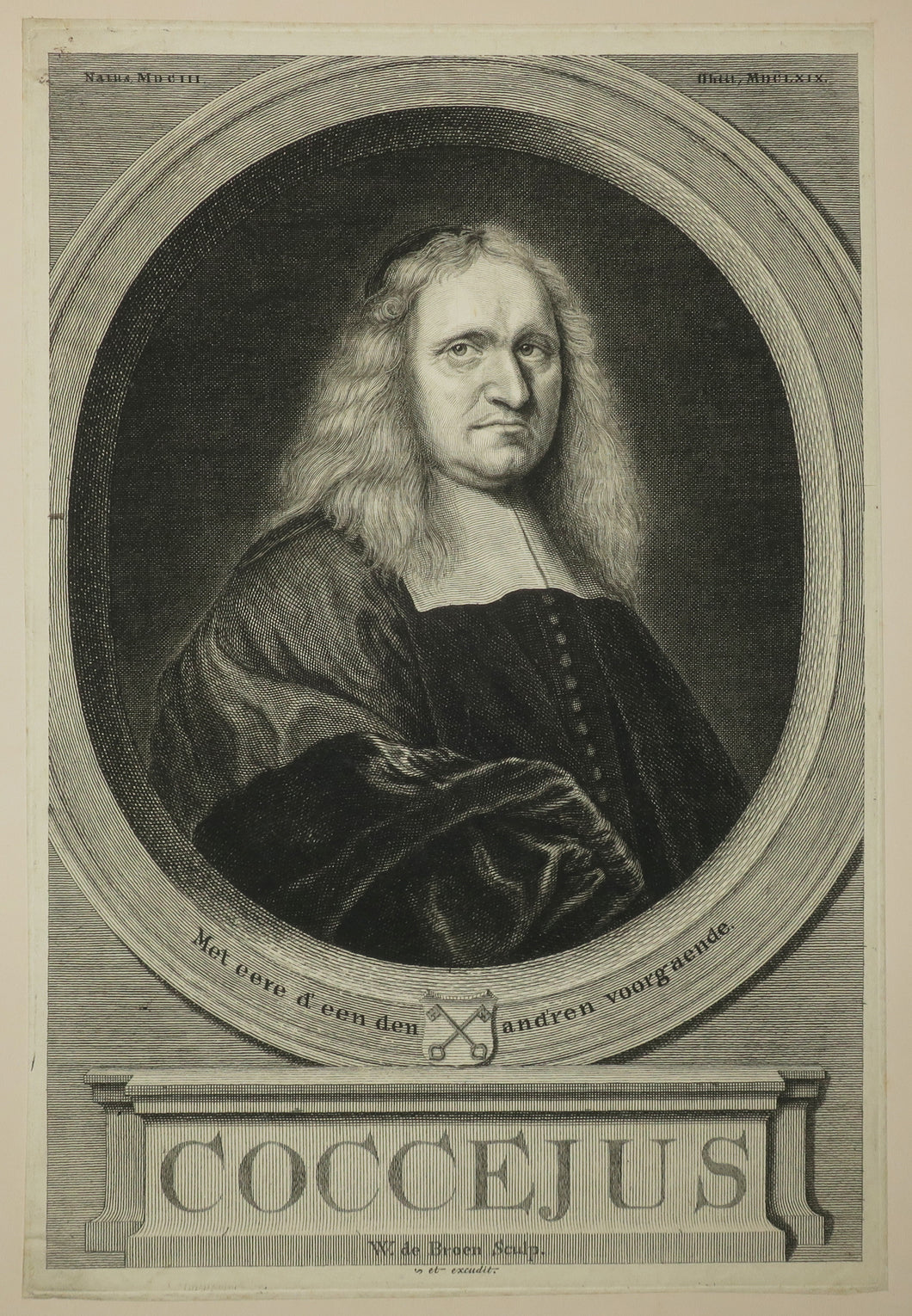 Portrait de Johannes Coccejus (ou Cocceius) (1603-1699), théologien néerlandais.