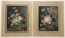 Charger l&#39;image dans la galerie, Fleurs, bouquet de pavots &amp; Bouquet de Fleurs variées dans un vase.  c.1785.

