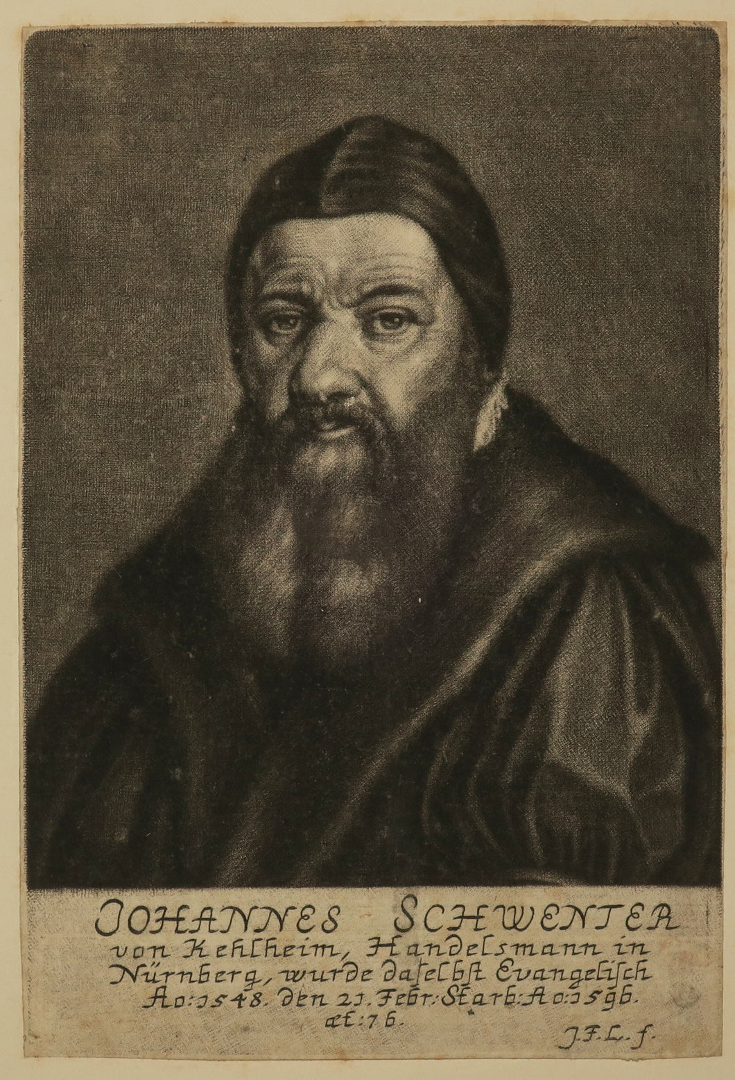 Portrait de Johann Schwenter (1520-1596), Homme d'affaires et négociant de Nüremberg.