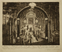 Charger l&#39;image dans la galerie, lllumination organisée le 16 juillet 1794 à Irrhain près de Kraftshof pour commémorer l&#39;ordre des fleurs pégnésien fondé il y a cent cinquante ans.
