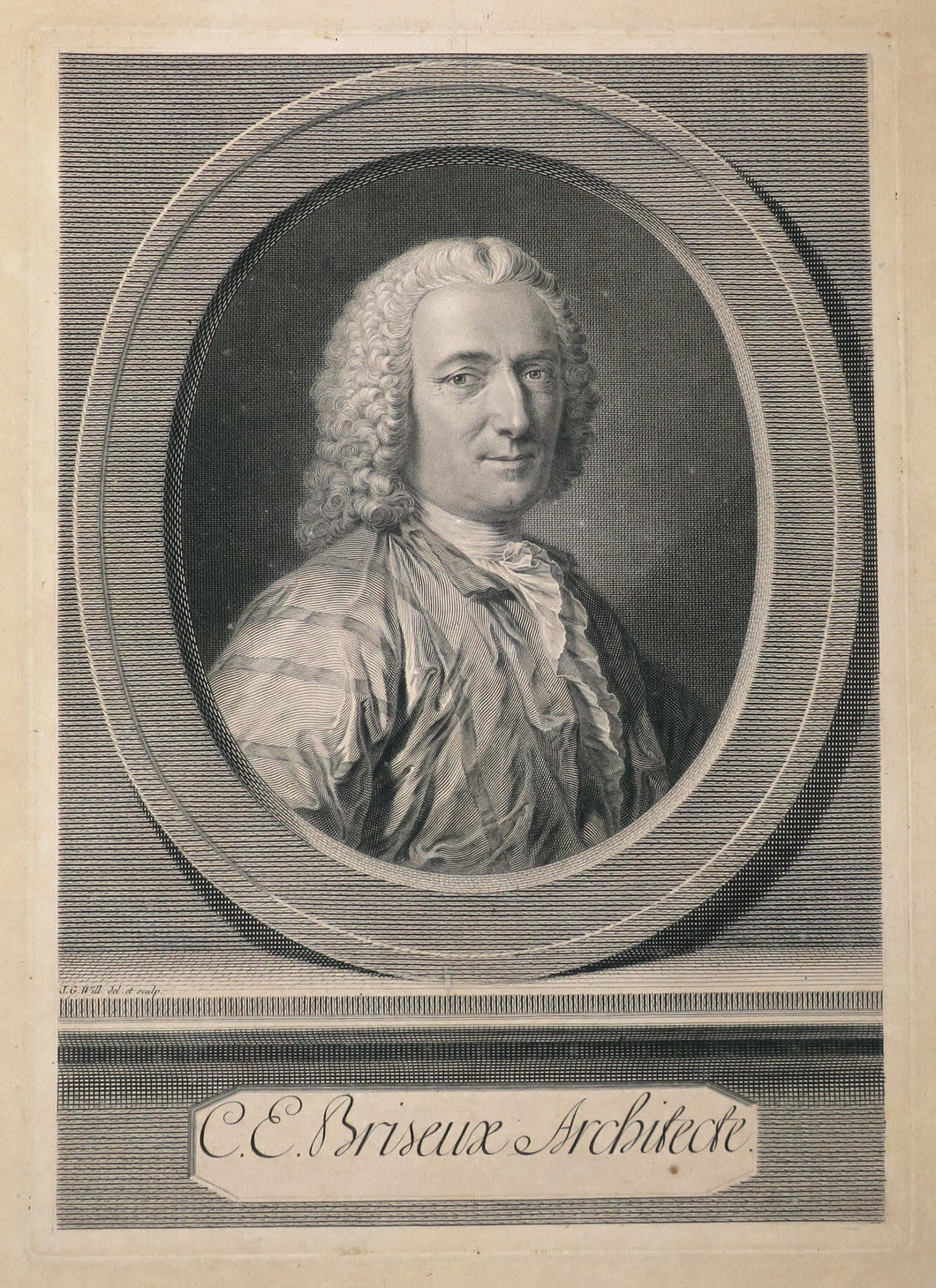 Portrait de l'architecte français Charles Etienne Briseux. 1742.