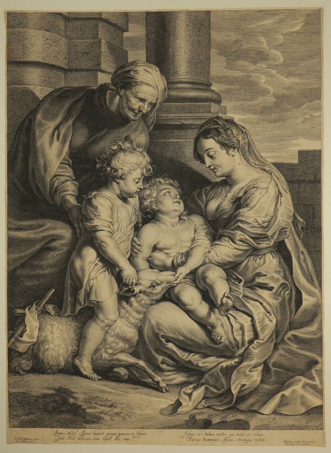 La Vierge et l'enfant Jésus avec Sainte Anne et Saint Jean-Baptiste.  c.1630-1645.