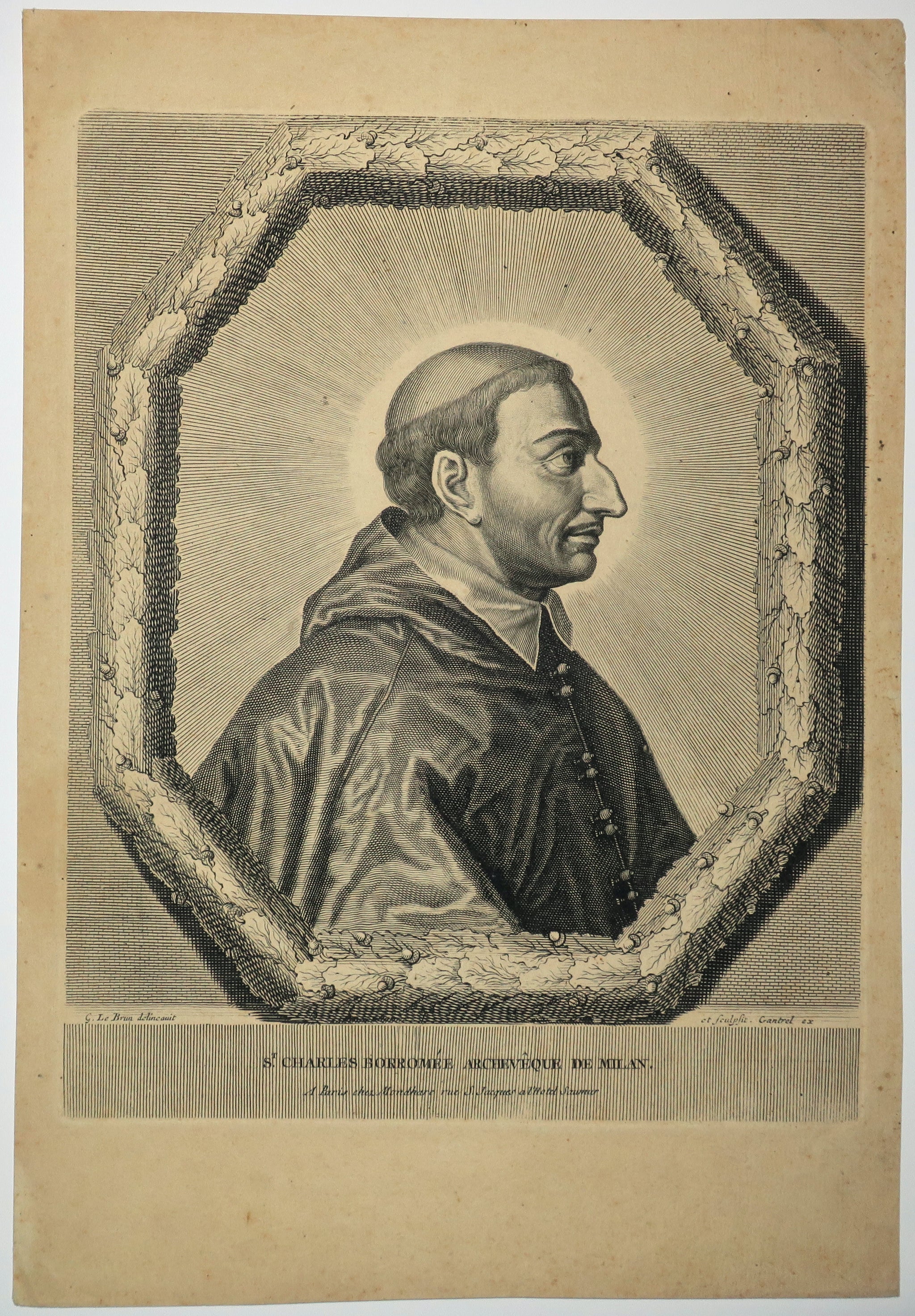 Portrait de St Charles Borromée, Archevêque de Milan.  c.1652.