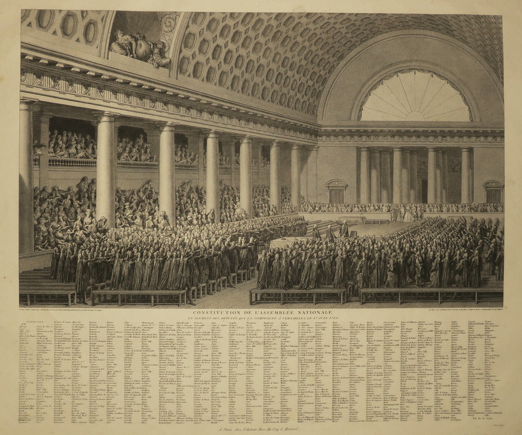 Constitution de l'Assemblée Nationale et Serment des Députés qui la composent à Versailles le 17 juin 1789.
