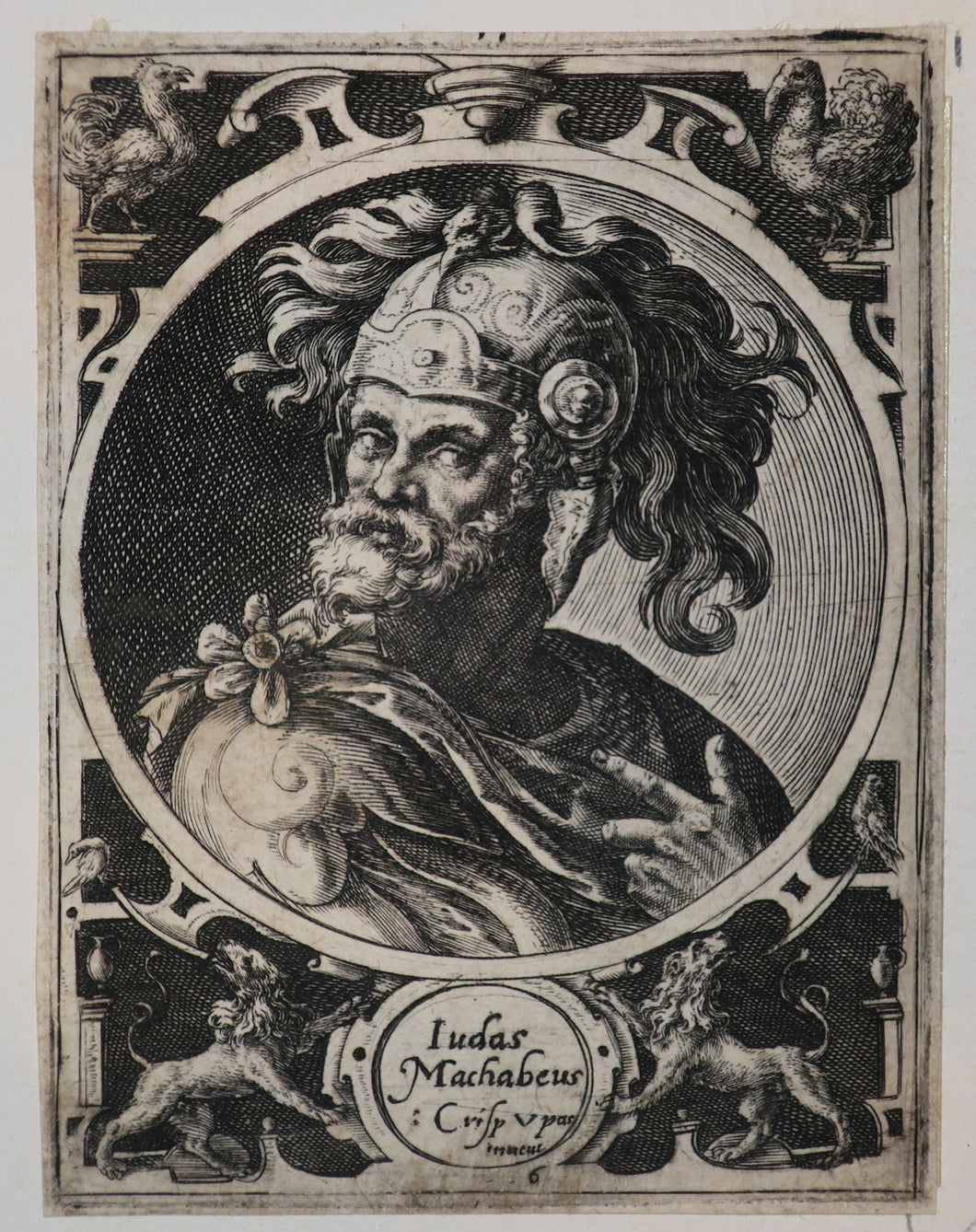 Judas Machabeus en médaillon (Judas Maccabeus).  1590-1610.