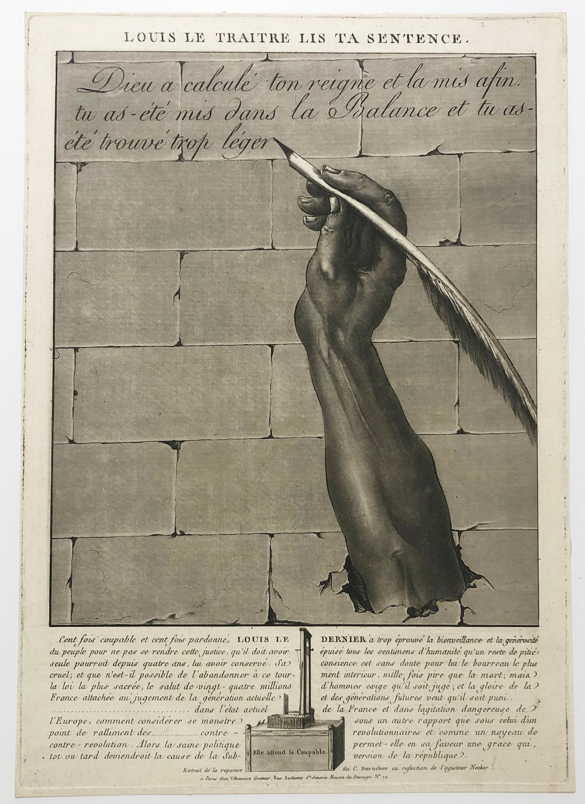 Louis le Traitre lis ta sentence. c.1793.