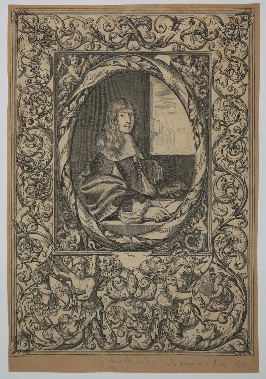 Portrait de Hugues Brisville, Maître serrurier à Paris à l'âge de 30 ans.  1663.