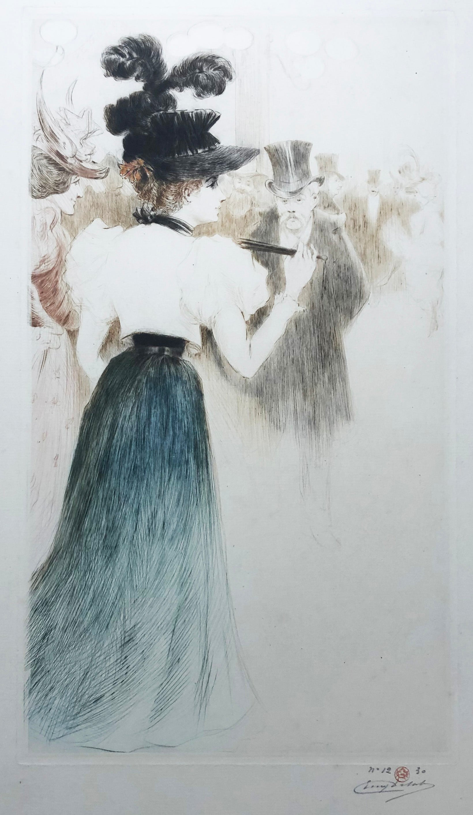 [Élégante au café-concert].  c.1900.