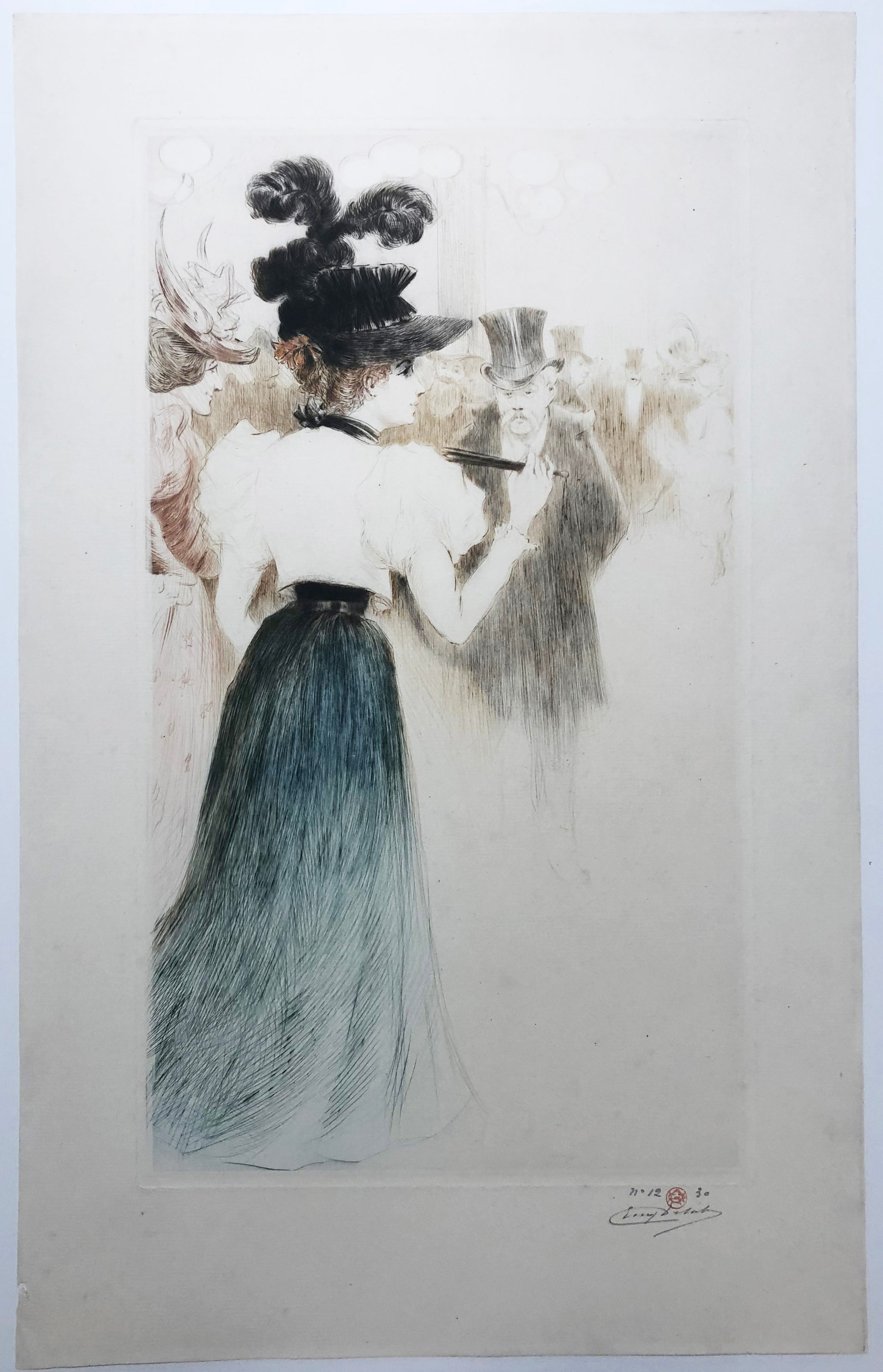 [Élégante au café-concert].  c.1900.