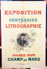 Charger l&#39;image dans la galerie, Affiche pour &quot;L&#39;Exposition Internationale du Centenaire de la Lithographie. Galerie Rapp, Champ de Mars&quot;. 1895.
