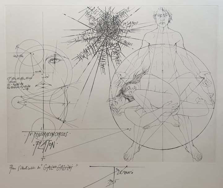 Pour l'illustration de Galileo Galilei [Penserasen cercles. Platon]. 1965
