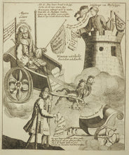 Charger l&#39;image dans la galerie, L’inventeur du commerce du vent (De Inventeur der Wind Negotie, Op Zijn Zeege-kar).  c.1720.
