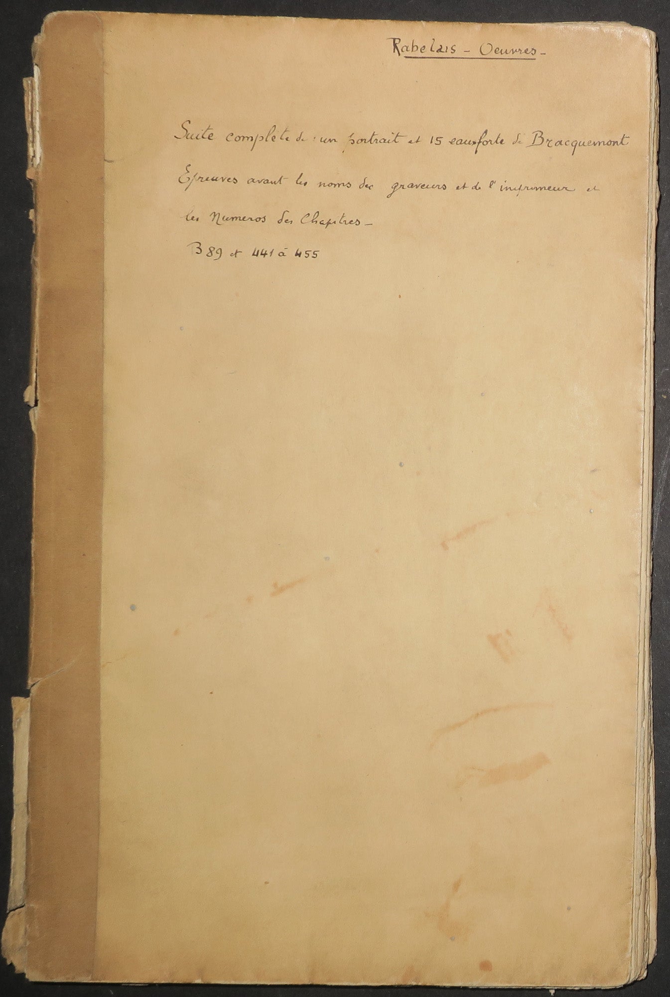 Eaux-fortes de Rabelais dessinées par Bracquemond - [Oeuvres de François Rabelais].