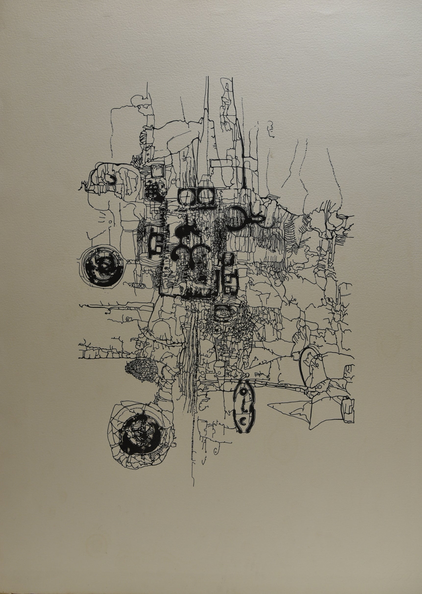 [Compositions abstraites en noir sur blanc]