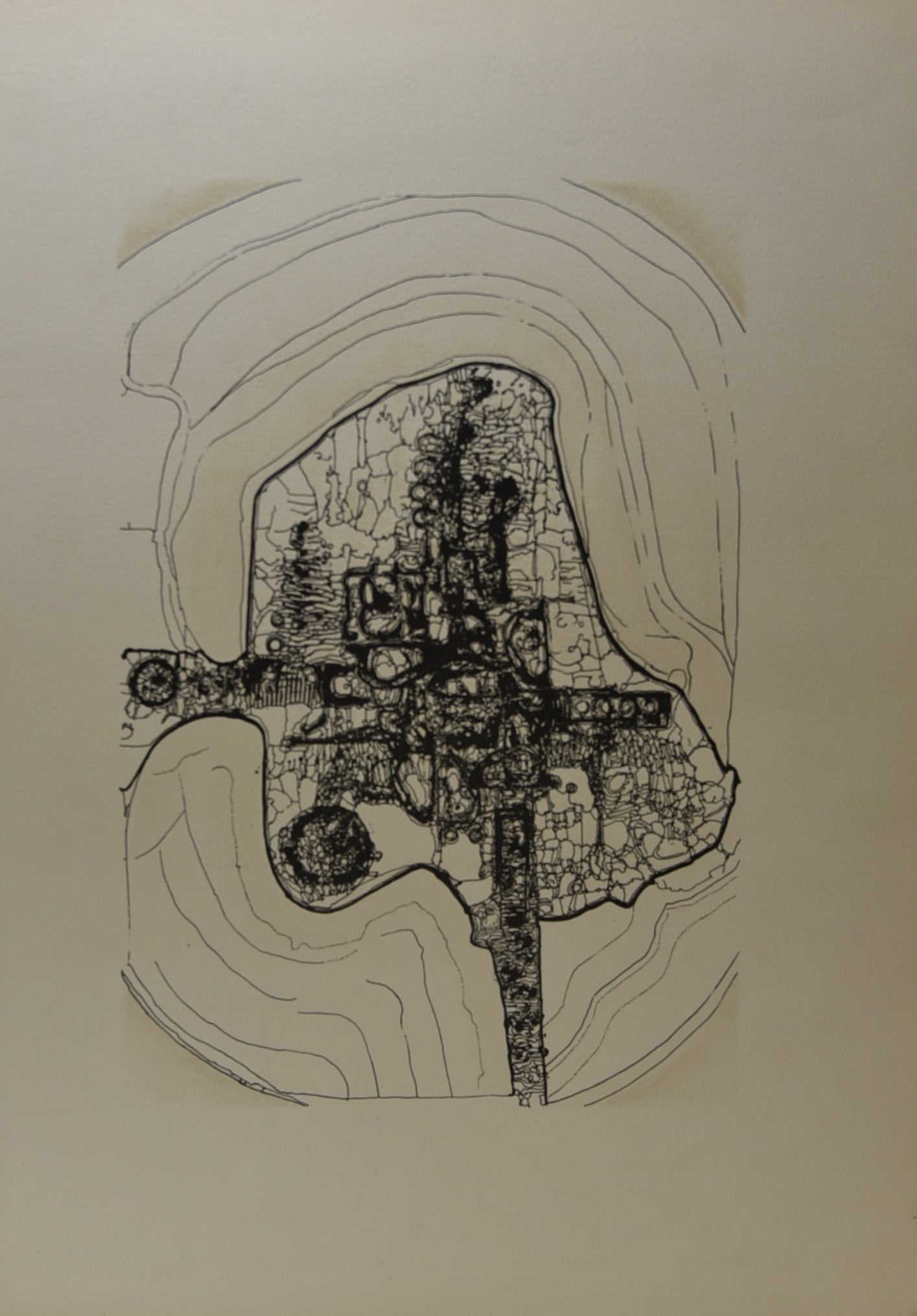 [Compositions abstraites en noir, blanc et beige]