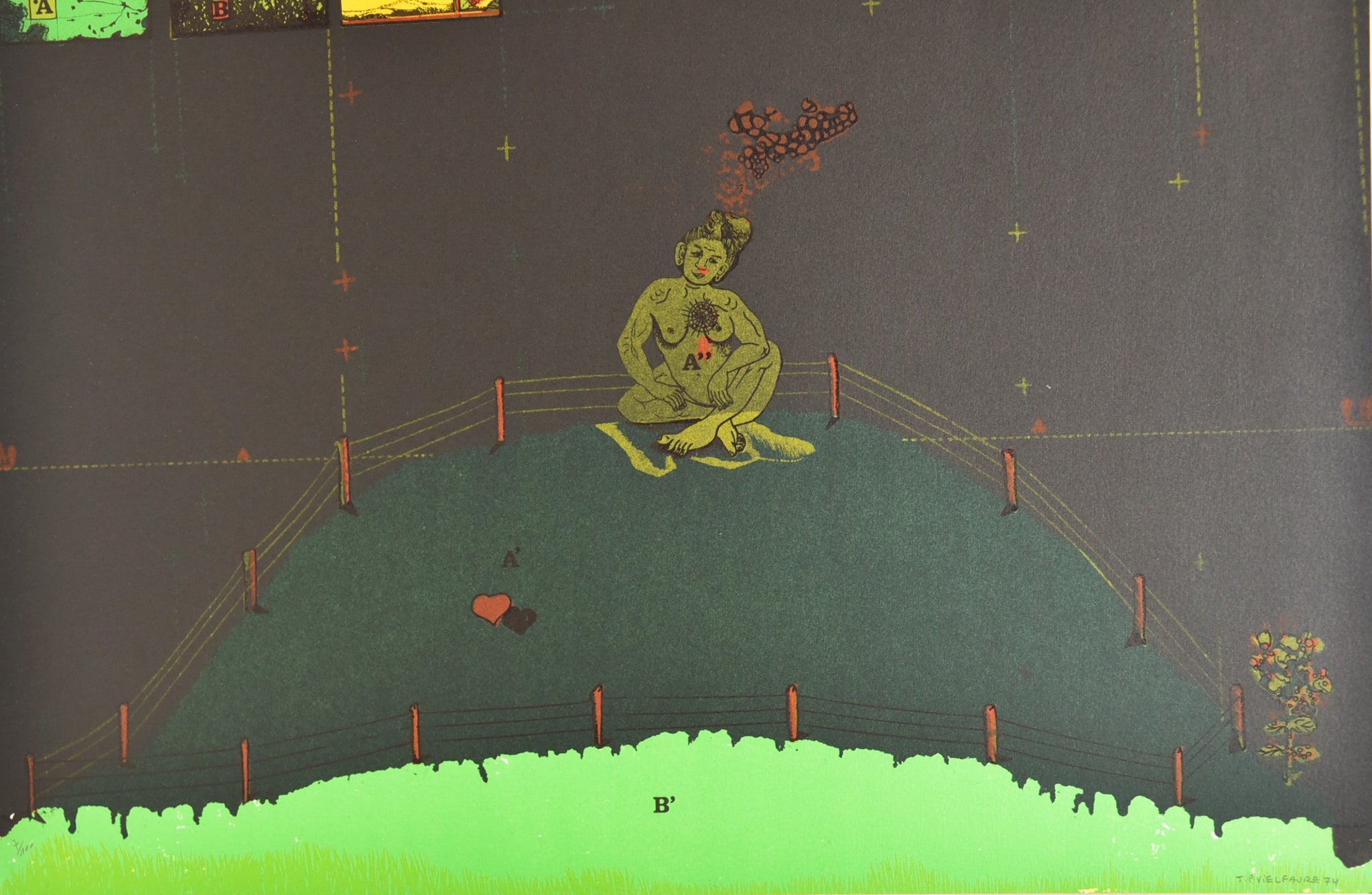 [Femme assise dans un pré]. 1974.