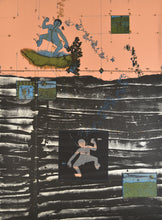 Charger l&#39;image dans la galerie, [Silhouettes dansantes sur fond bleu et rose]. 1974.
