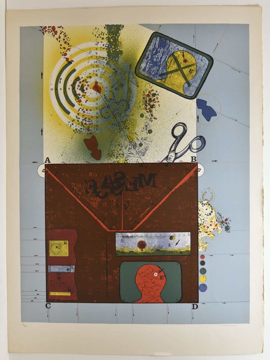 [Composition géométrique – Papier et ciseaux]. 1974.