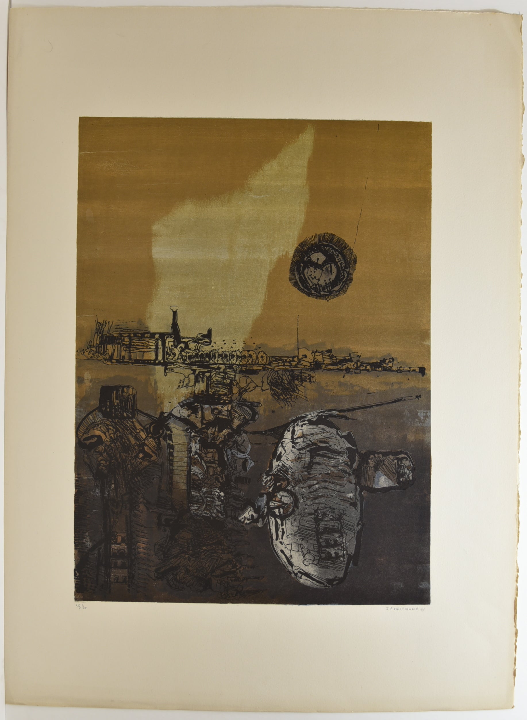 [Paysage ocre et brun]. 1965.