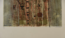 Charger l&#39;image dans la galerie, [Paysage géométrique ocre et bleu-gris]. 1968.
