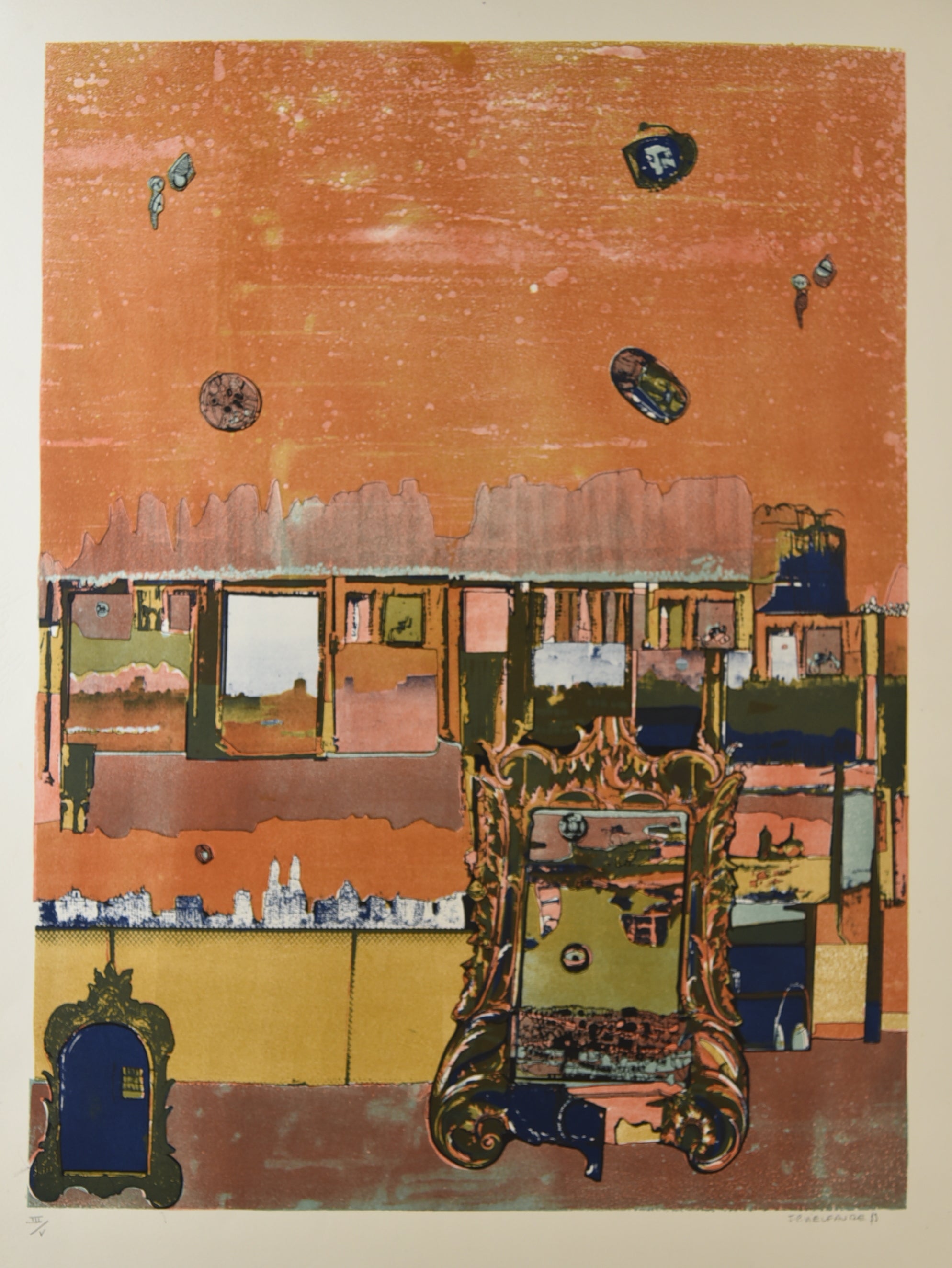 [Composition orange et bleue] 1973.