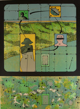 Charger l&#39;image dans la galerie, [Cartographie imaginaire verte et jaune]. 1978.
