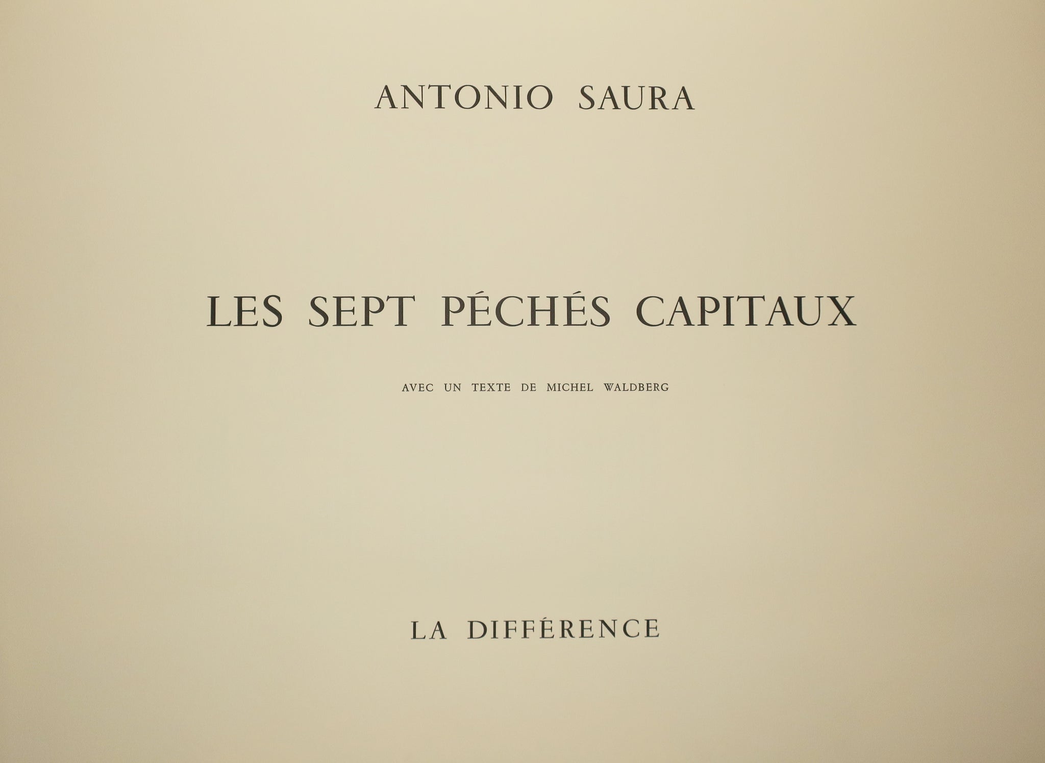 Les sept péchés capitaux.