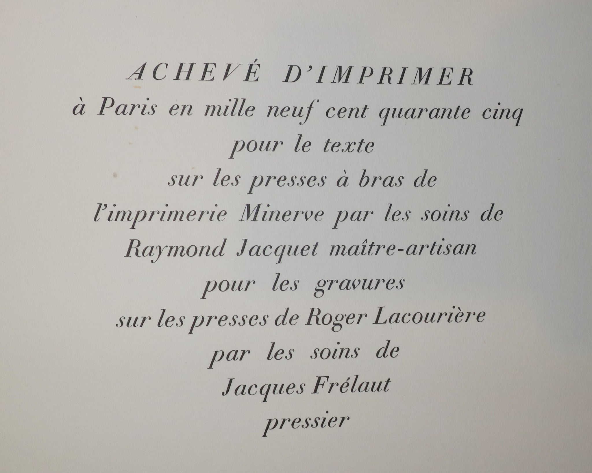 Hommage à Rimbaud, 1945.