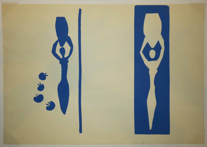Nu bleu VI & Nu bleu XII (Femmes avec panier). 1952.